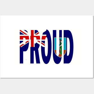 Montserrat Flag Designed in The Word Proud - Soca Mode Posters and Art